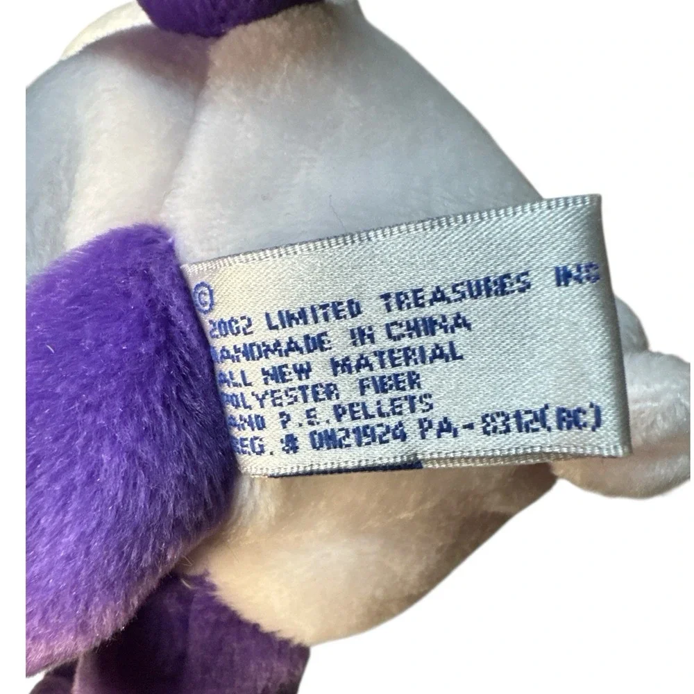 Limited Treasures Pennsylvania State‎ Quarter Coin Bear Plush 2002 PA Purple NWT